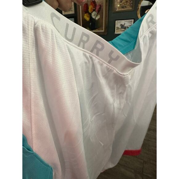 Under Armour Men's Green White Curry Splash Basketball Shorts Size XL - Picture 11 of 11